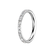 Micro bague segmentée pliable argentée avec...