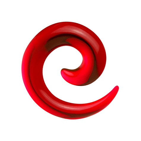 Spirale in espansione rossa trasparente