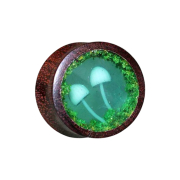 Flared Plug Champignon époxy en bois de tamarin