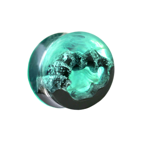 Flared Plug Höhle Epoxy grün