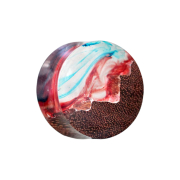 Flared Plug bleu et rouge coloration époxy...