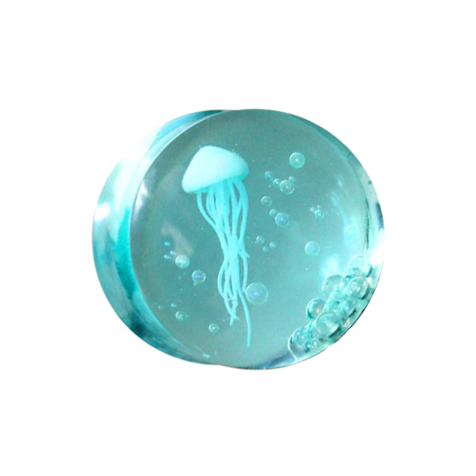 Flared Plug Qualle Epoxy grün