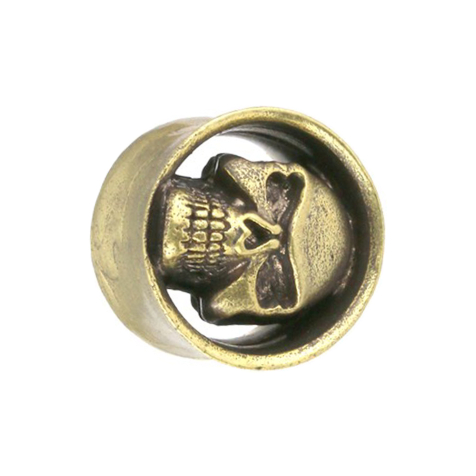 Flared Tunnel doré tête de mort