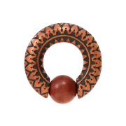 Incisione dellanello di chiusura a sfera in legno di Sawo