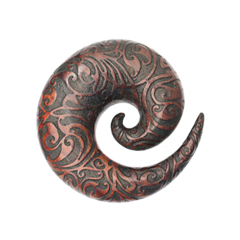 Dehnspirale Graviert aus Narra Holz