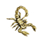 Gold-plated scorpion ear weight