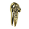 Peso per orecchio a buco di serratura placcato oro con uccello steampunk