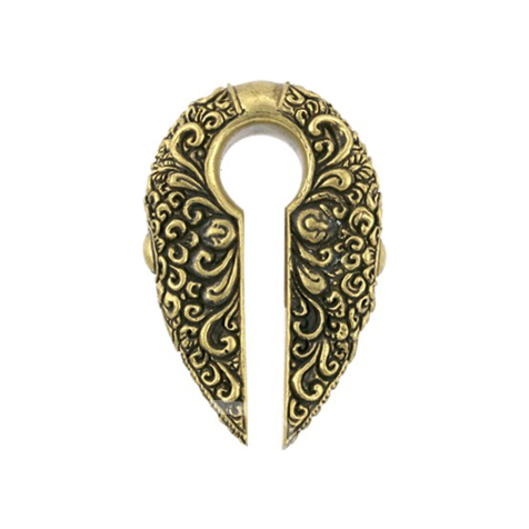 Peso per orecchio buco della serratura placcato oro barocco a due punte