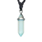 Necklace black pendant crystal made of opalite stone