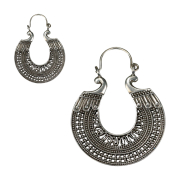 Ohrring silber Azteken Teller