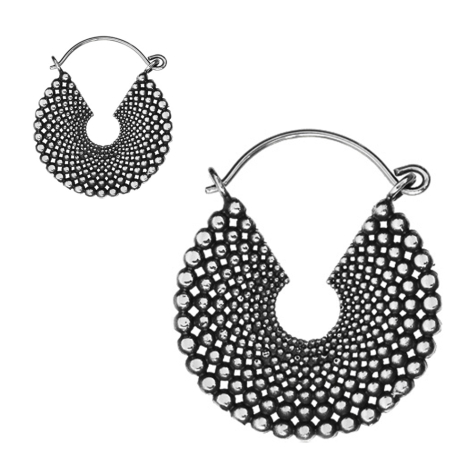 Boucles doreilles argent Assiette de boules