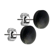 Ohrstecker silber Teller aus Arang Holz