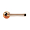 Barra Micro Threadless Barbell oro rosa con sfera