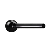 Barra Micro Threadless Barbell nera con sfera