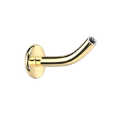 Micro threadless labret rod banana gold-plated
