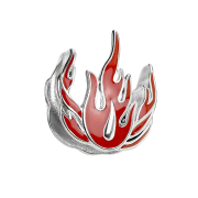 Sattel silber rote Flammen