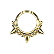 Micro Segmentring klappbar vergoldet drei Cones und acht...