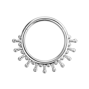 Micro anneau segment pliable argent elf boule sur tige