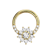 Micro Segmentring klappbar vergoldet front Kristalle...
