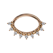Micro anneau segment pliable or rose Ovale neuf cristaux...