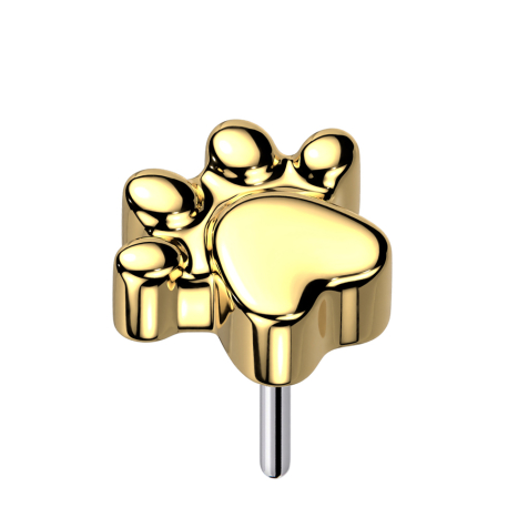 Threadless Pfote vergoldet