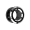 Flesh Tunnel nero con due bordi argentati