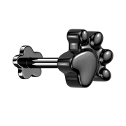 Micro Labret senza filettatura Fiore nero Zampa