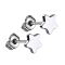 Threadless stud earrings, silver Star, silver