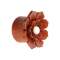 Flared Plug Fleur avec perle en bois de Sawo