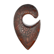 Poids doreille Goutte Pré fleuri Gravé en...