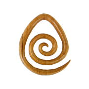 Poids doreille Spirale dœuf en teck