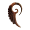 Ear weight spiral angel wings made of Narra wood