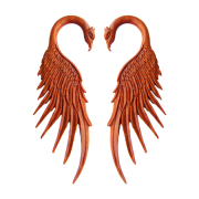 Ear weight spiral pelican made of Narra wood (2pcs)