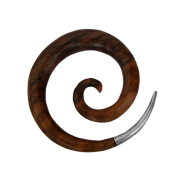 Pesi per orecchie a spirale con punta dargento in legno...
