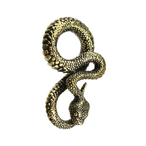 Gold-plated snake ear weight