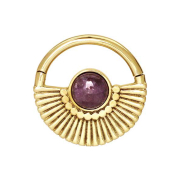 Ohrgewicht Segmentring klappbar vergoldet Fächer mit...