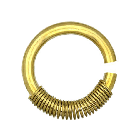 Ear weight ring gold-plated spring