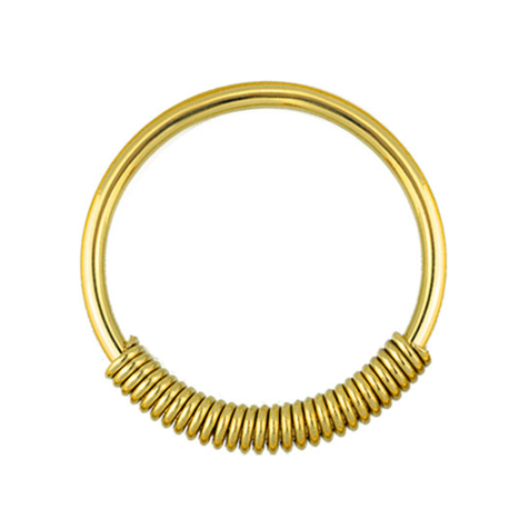 Ear weight ring gold-plated spring