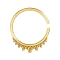 Ear weight ring gold-plated balls triangles