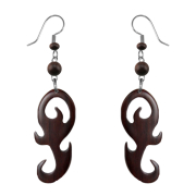 Earring waves made from Narra wood