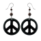 Peace earring made from black Narra wood