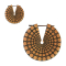 Earring plate circles engraved from Saba wood