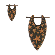 Ohrring Surf Sterne Graviert aus Saba Holz