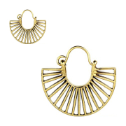 Gold-plated fan earring
