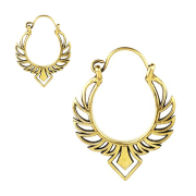 Gold-plated earring Wings of Icarus