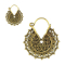 Gold-plated earring Greek flower