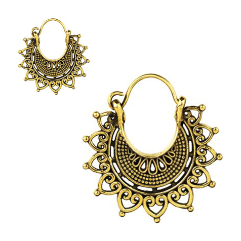 Boucles doreilles dorées coeurs avec boule