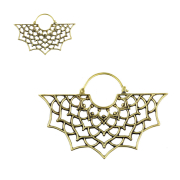 Gold-plated split flower earring