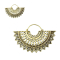 Gold-plated split fan earring