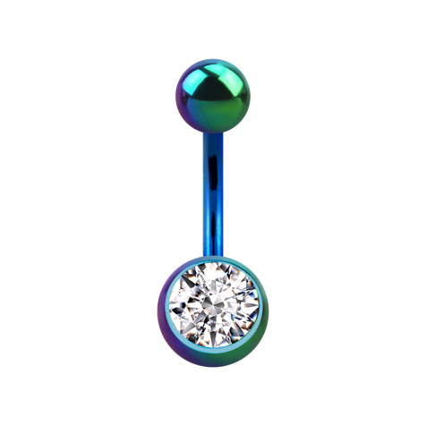 Banana colored with ball and ball crystal silver